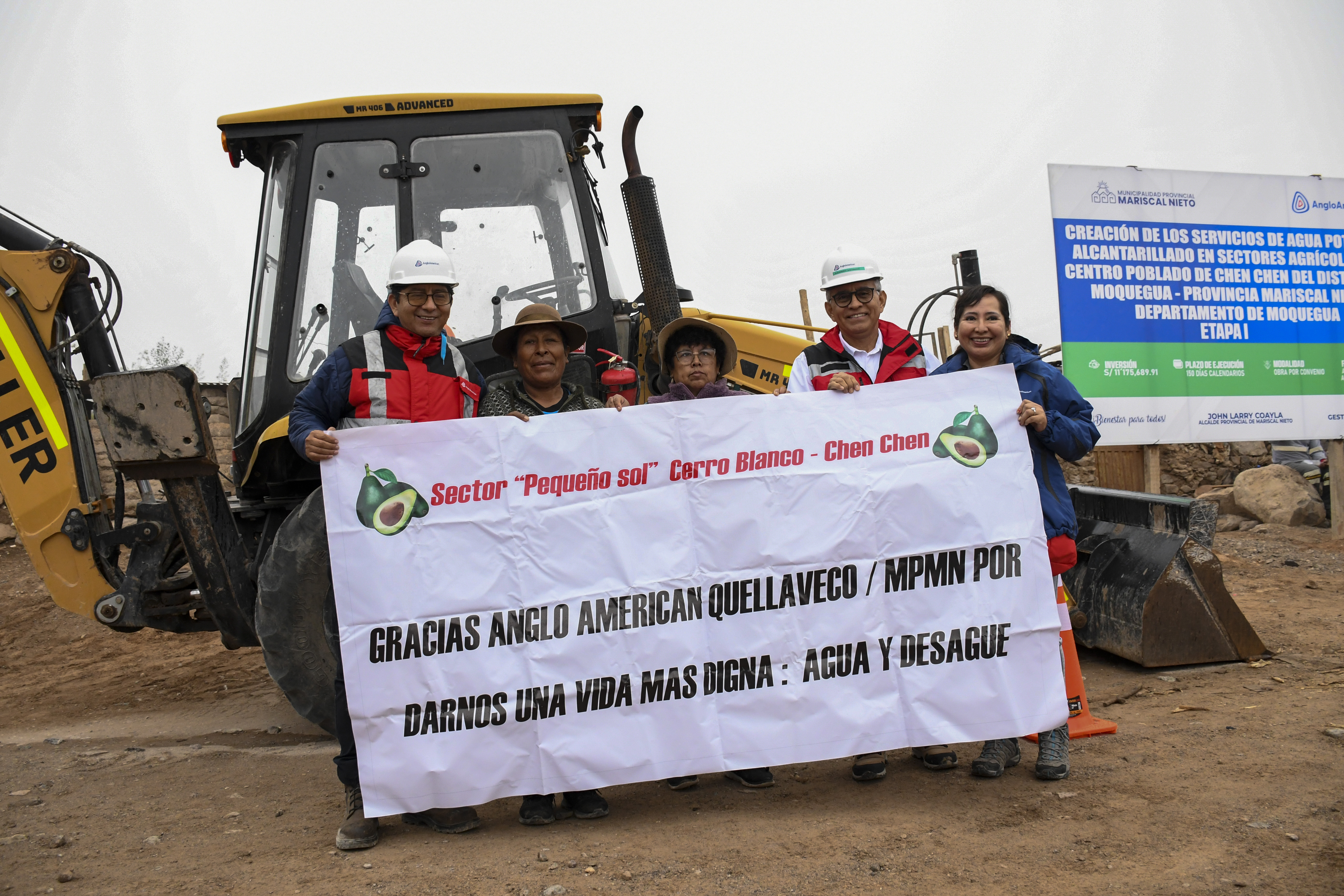 Anglo American financia obras de agua potable para más de 260 familias en Chen Chen